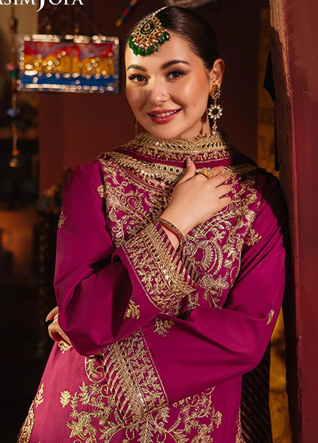 Chamkeeli By Asim Jofa Embroidered Silk Suit Unstitched 3 Piece AJ24CF AJKK-21 - Festive Collection