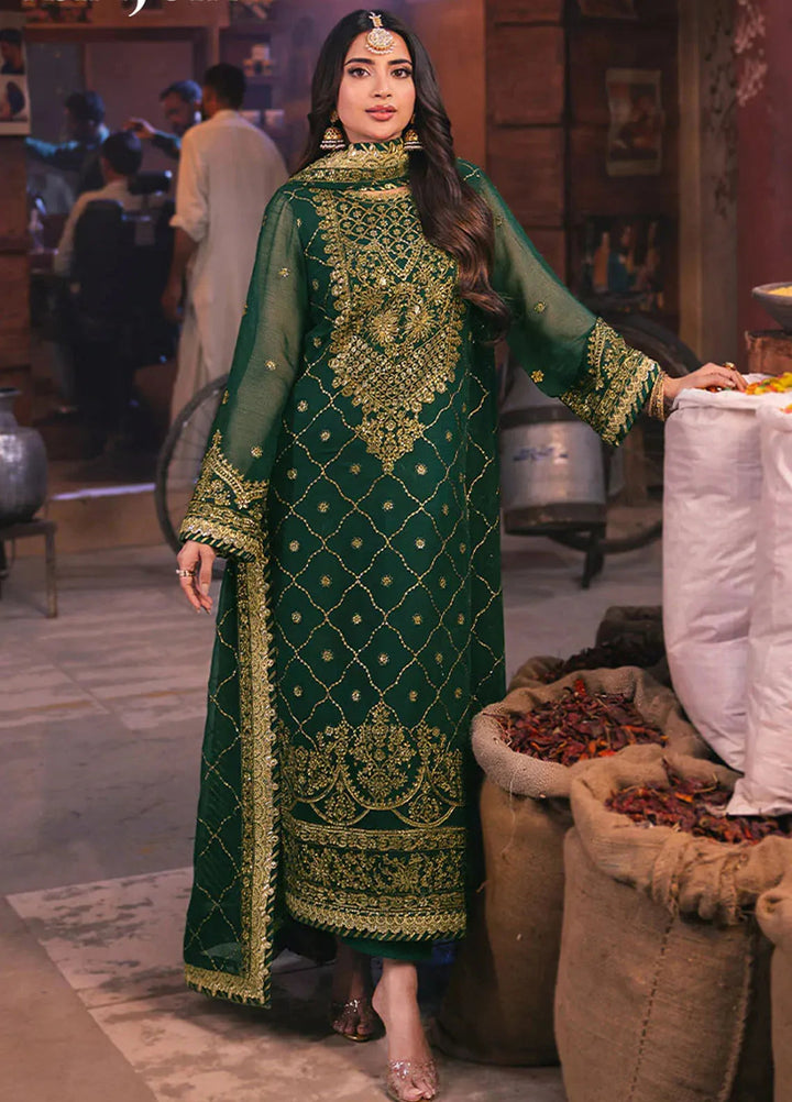 Chamkeeli By Asim Jofa Embroidered Silk Suit Unstitched 3 Piece AJ24CF AJKK-22 - Festive Collection