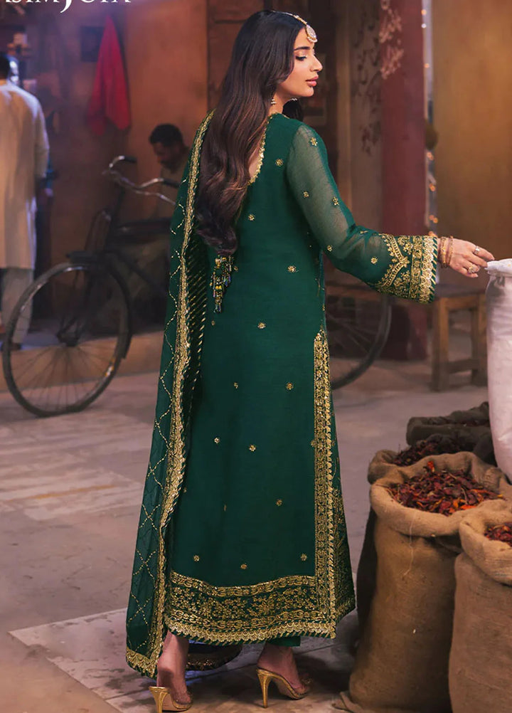 Chamkeeli By Asim Jofa Embroidered Silk Suit Unstitched 3 Piece AJ24CF AJKK-22 - Festive Collection