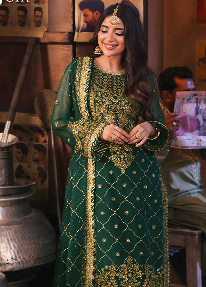 Chamkeeli By Asim Jofa Embroidered Silk Suit Unstitched 3 Piece AJ24CF AJKK-22 - Festive Collection