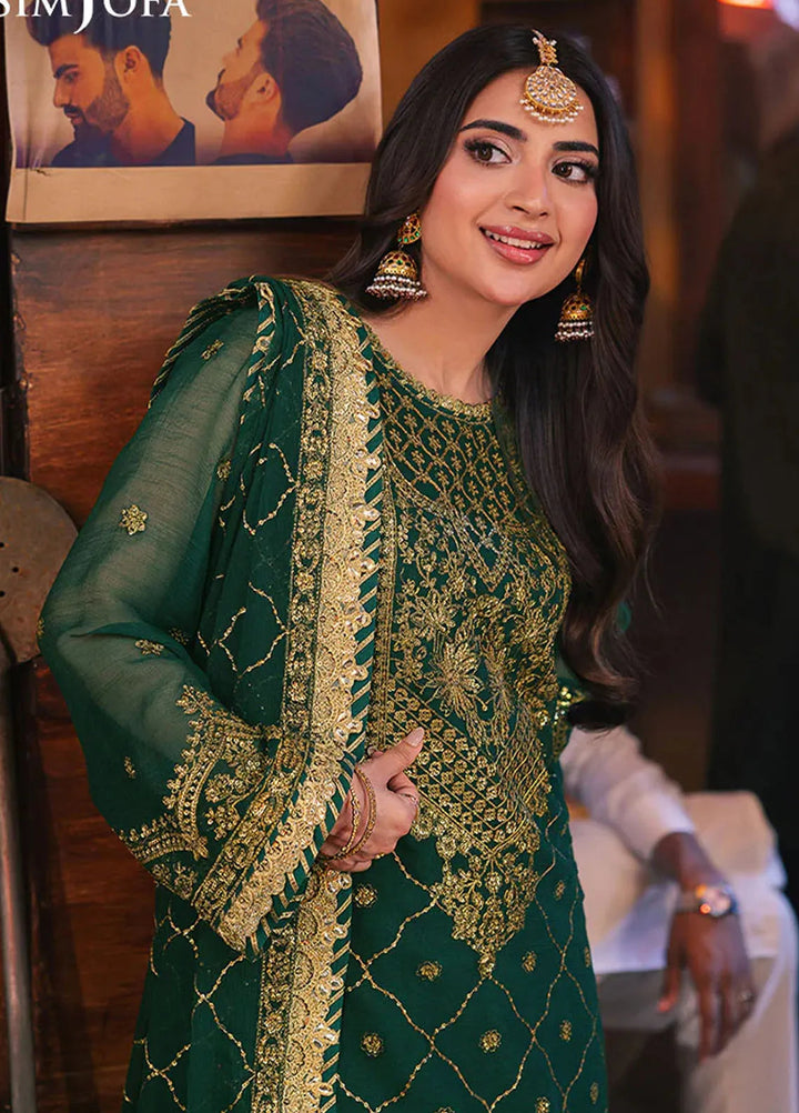 Chamkeeli By Asim Jofa Embroidered Silk Suit Unstitched 3 Piece AJ24CF AJKK-22 - Festive Collection