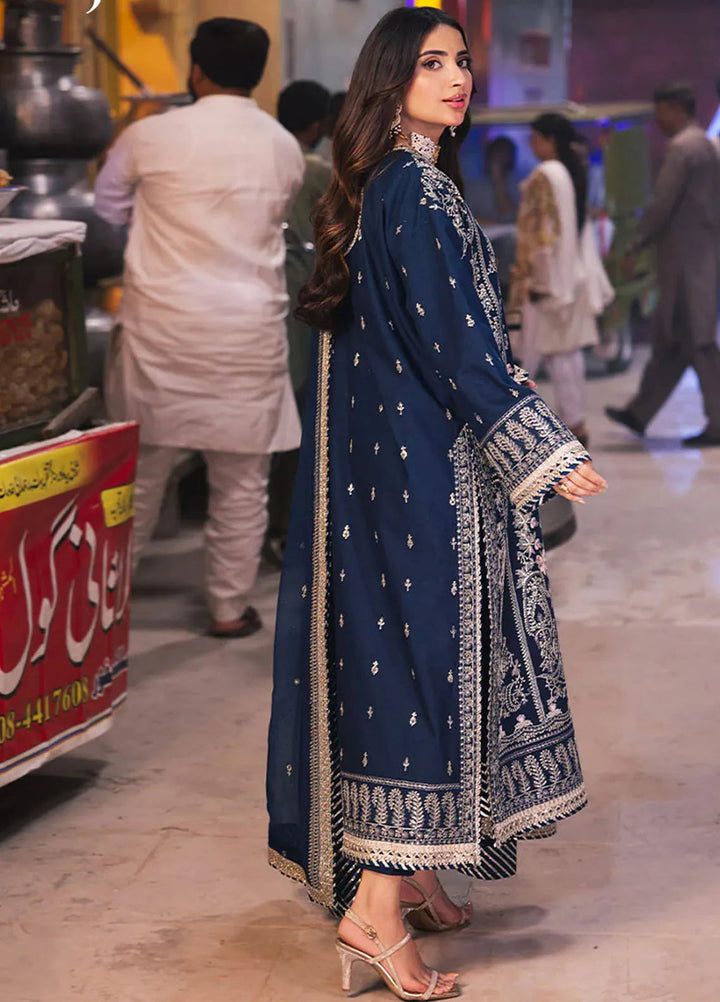 Chamkeeli By Asim Jofa Embroidered Silk Suit Unstitched 3 Piece AJ24CF AJKK-25 - Festive Collection
