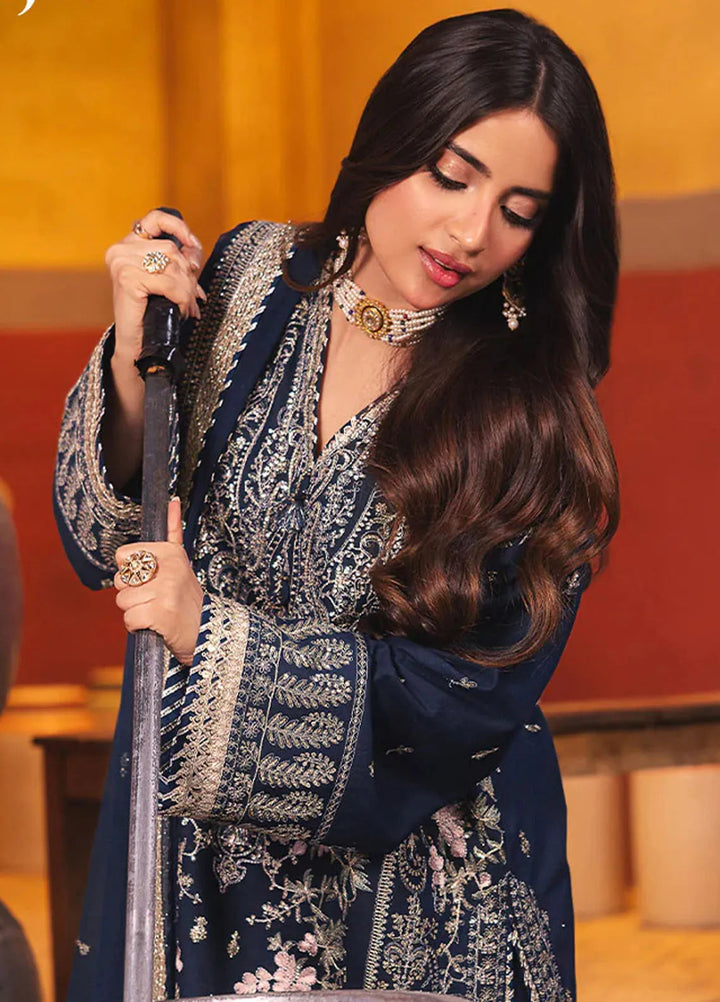Chamkeeli By Asim Jofa Embroidered Silk Suit Unstitched 3 Piece AJ24CF AJKK-25 - Festive Collection
