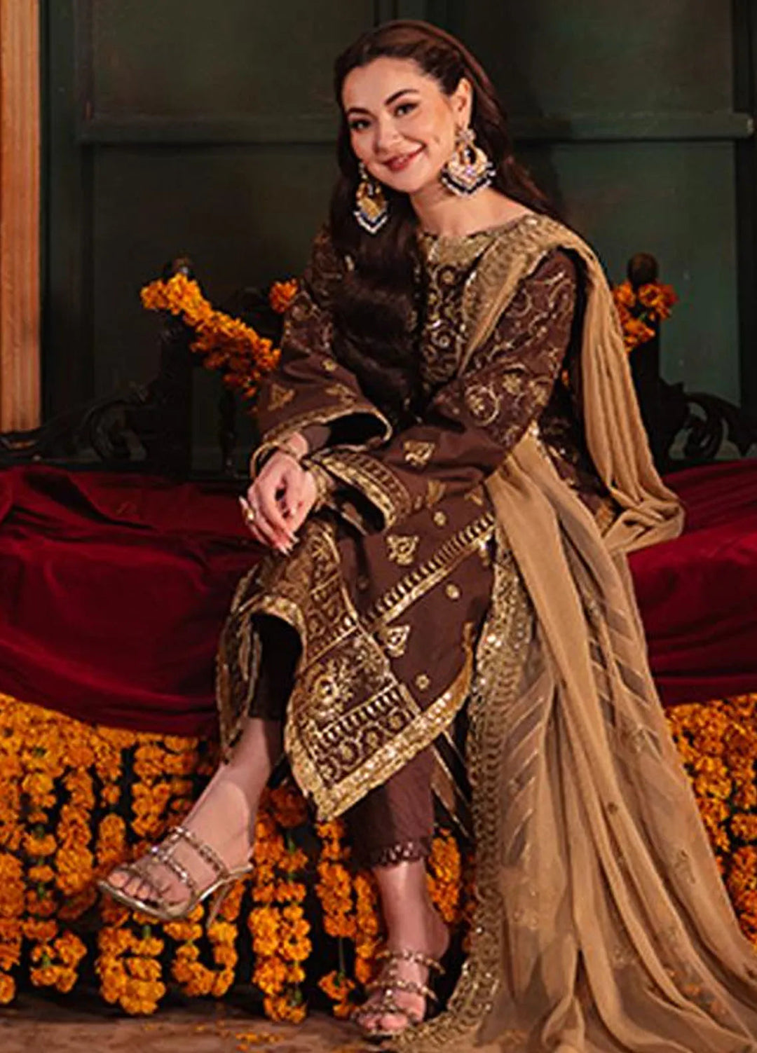 Chamkeeli By Asim Jofa Embroidered Silk Suit Unstitched 3 Piece AJ24CF AJKK-26 - Festive Collection