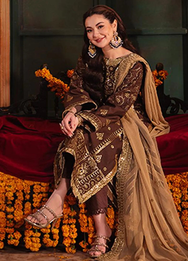 Chamkeeli By Asim Jofa Embroidered Silk Suit Unstitched 3 Piece AJ24CF AJKK-26 - Festive Collection