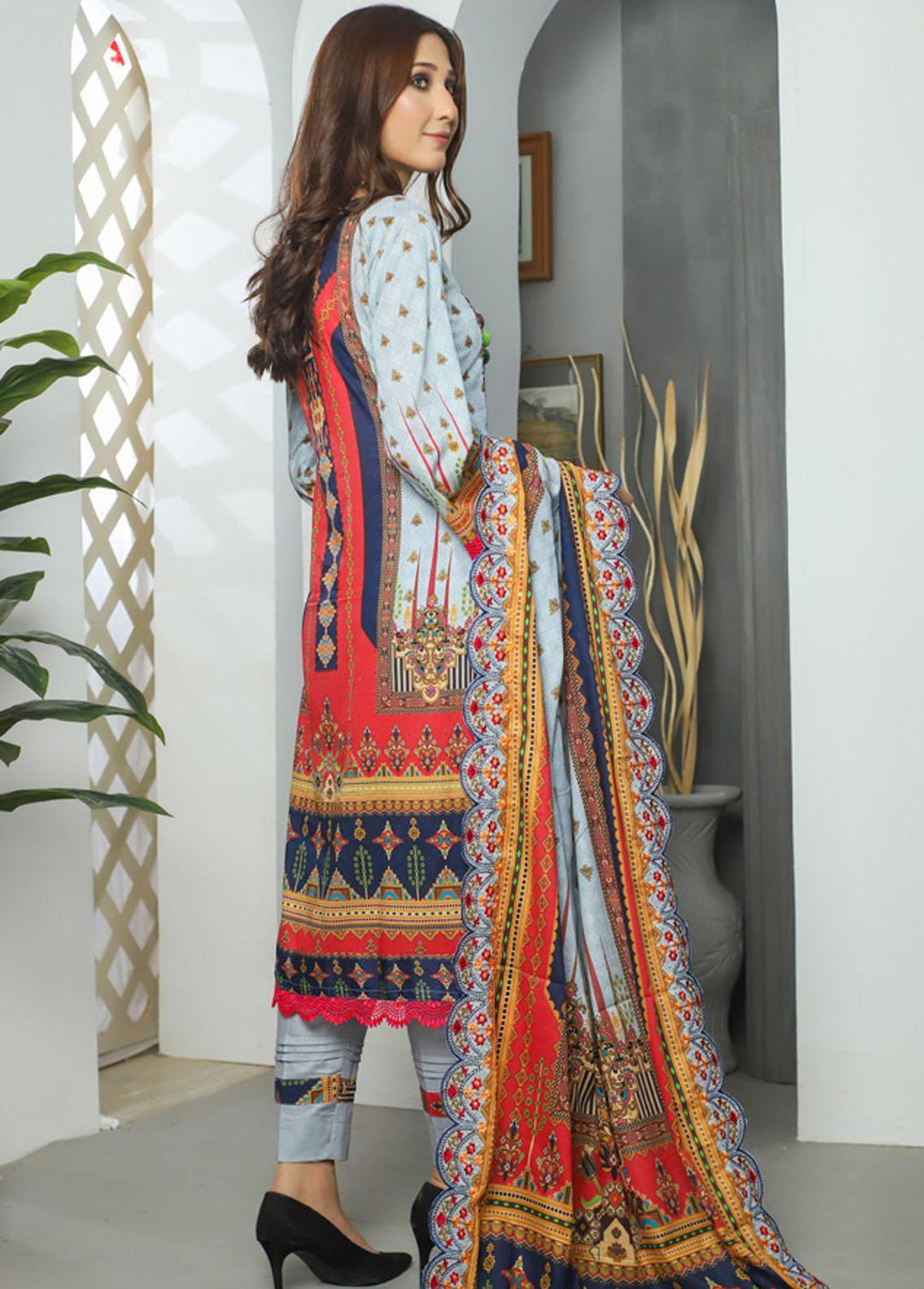 Chanbali by Ruqayyah Embroidered Cotton Suits Unstitched 3 Piece RQY22C 03 - Winter Collection