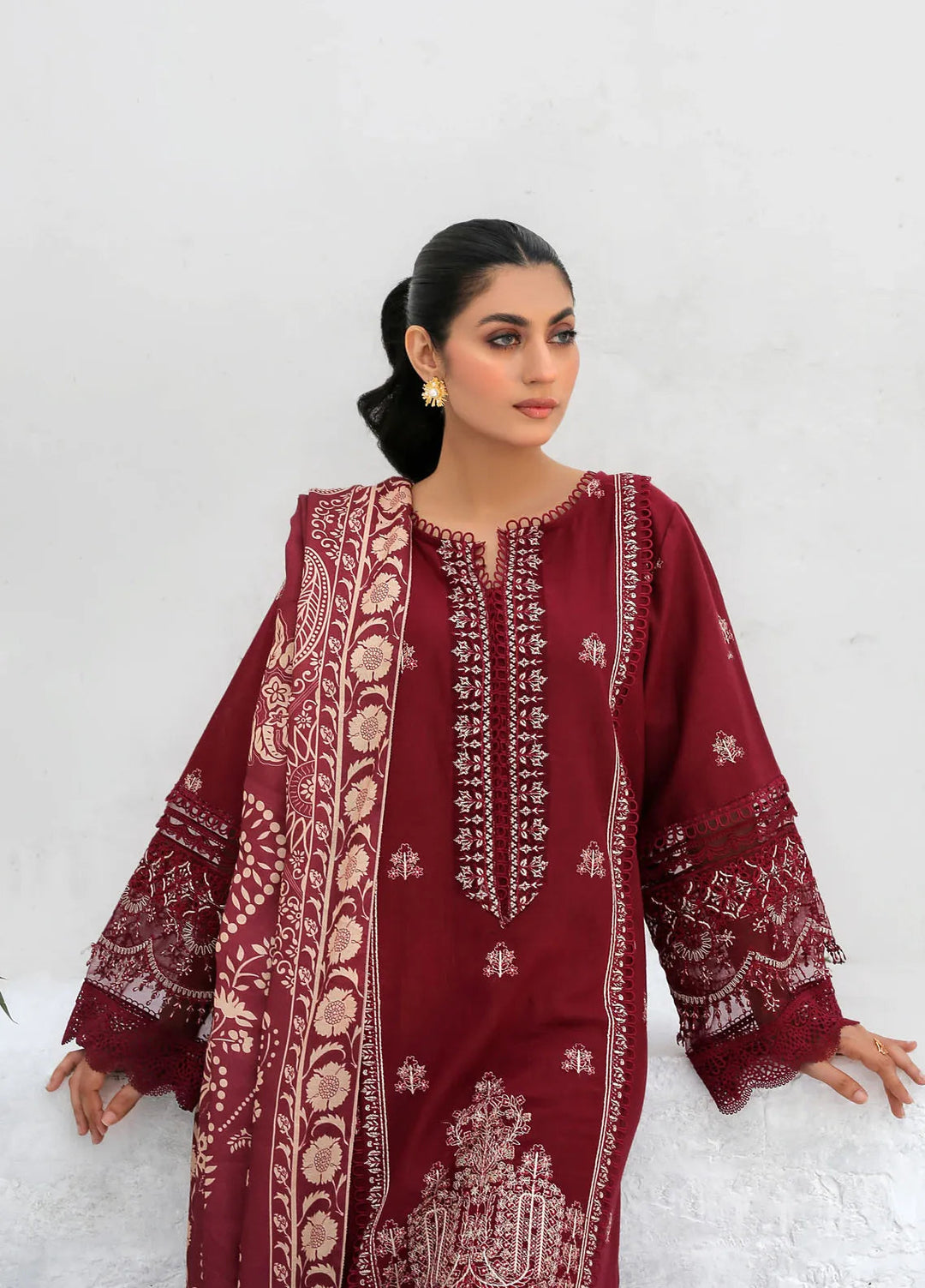 Chandan Nagri Pret Embroidered Khaddar 3 Piece Suit Elora