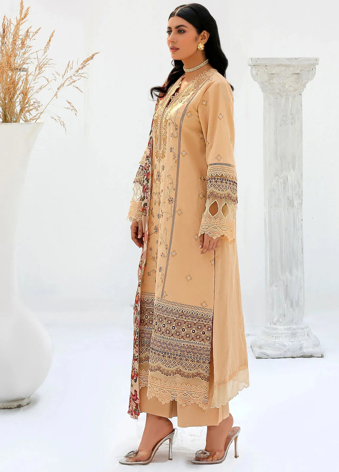 Chandan Nagri Pret Embroidered Khaddar 3 Piece Suit Iresine