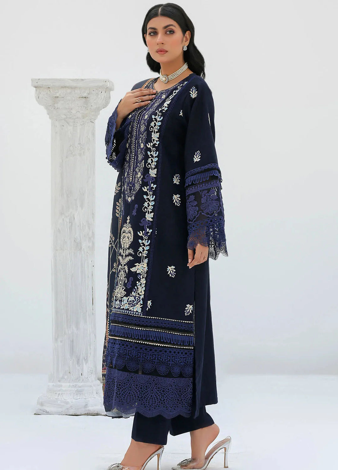 Chandan Nagri Pret Embroidered Khaddar 3 Piece Suit Muse