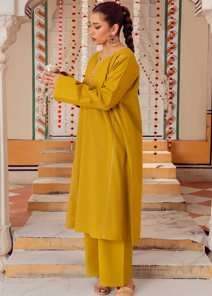 Chandan Nagri Pret Embroidered Lawn 2 Piece Suit Mehandi