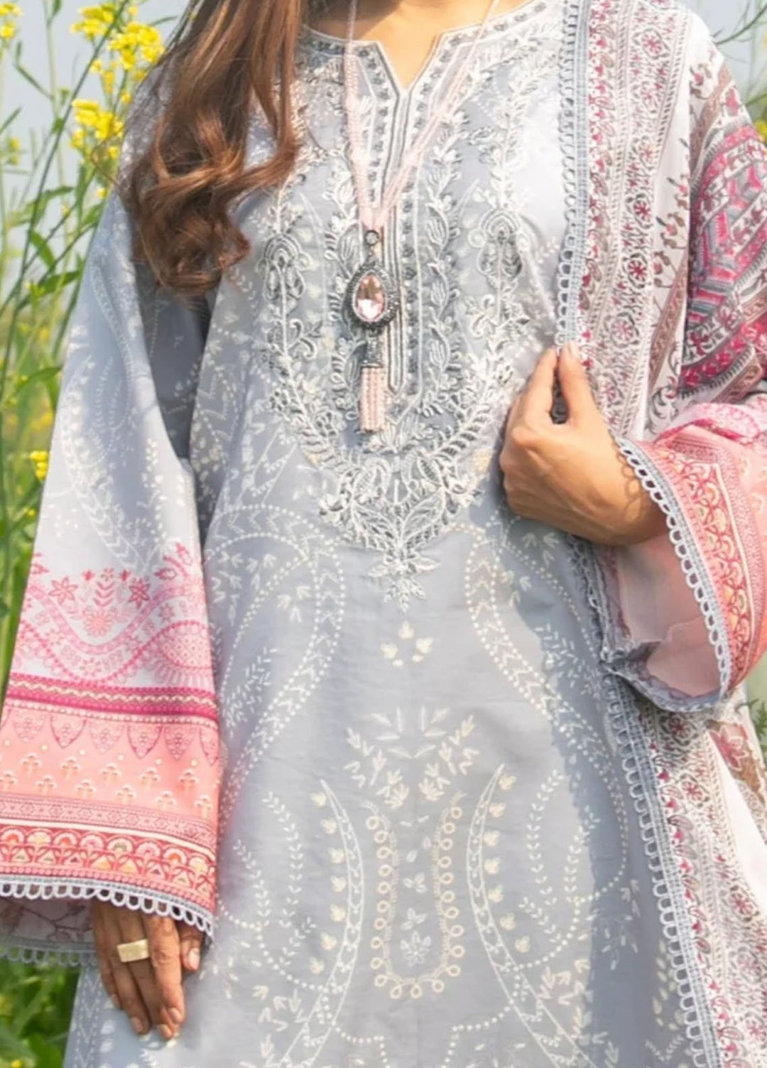 Chandan Nagri Pret Embroidered Lawn 3 Piece Suit Bliss