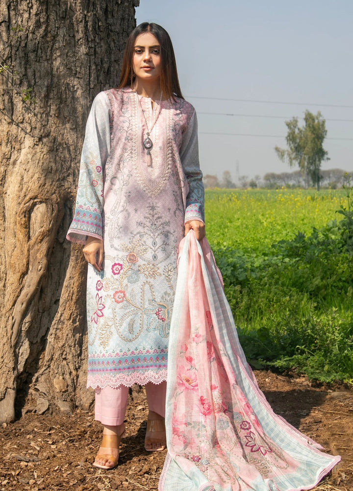 Chandan Nagri Pret Embroidered Lawn 3 Piece Suit Freesia