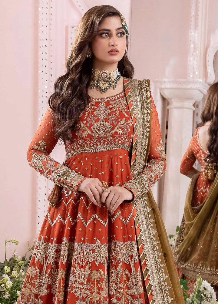 Chandni By Asim Jofa Embroidered Chiffon Unstitched Suit 3 Piece AJ23CH AJCC-09 - Luxury Collection