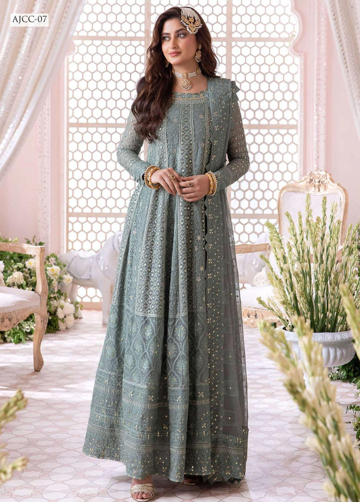 Chandni By Asim Jofa Embroidered Chiffon Suits Unstitched 3 Piece AJ23CH AJCC-07 - Luxury Collection