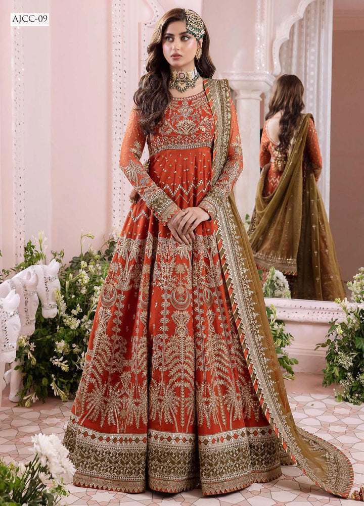 Chandni By Asim Jofa Embroidered Chiffon Suits Unstitched 3 Piece AJ23CH AJCC-09 - Luxury Collection