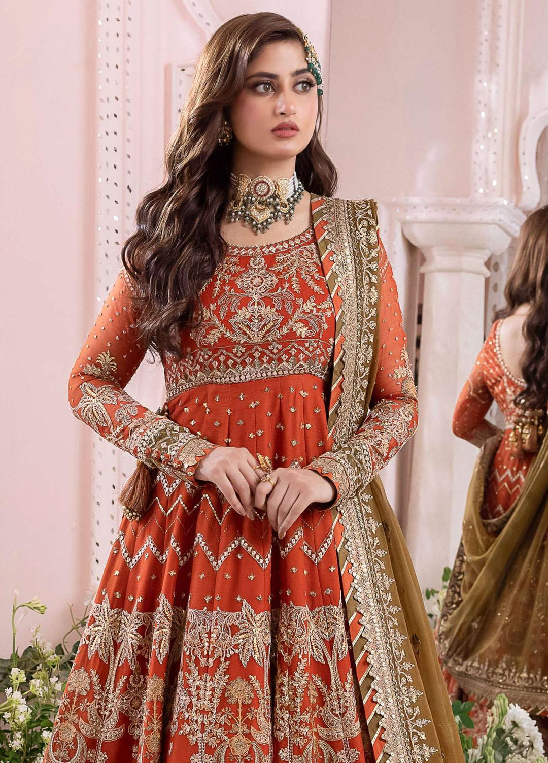 Chandni By Asim Jofa Embroidered Chiffon Suits Unstitched 3 Piece AJ23CH AJCC-09 - Luxury Collection