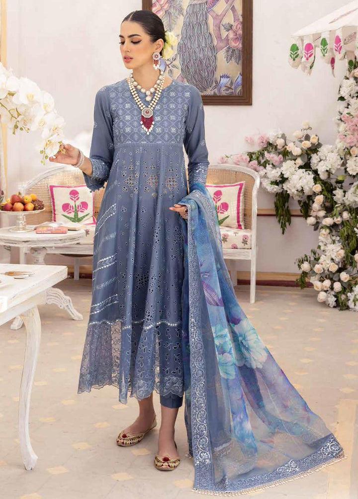 Chandni By Nureh Embroidered Lawn Suits Unstitched 3 Piece NU22C NF-39 - Eid Collection