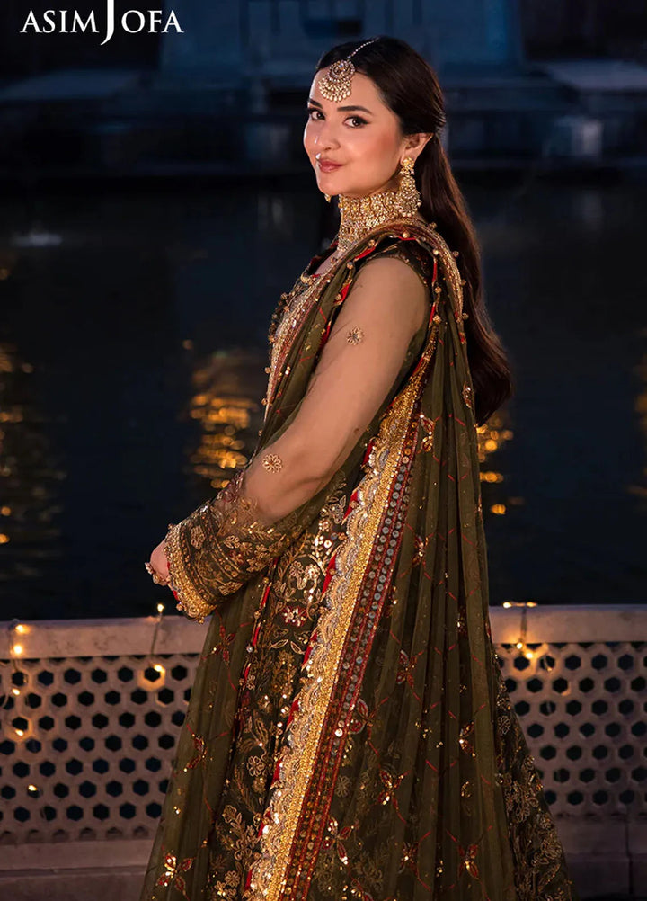 Chandni Raatein by Asim Jofa Embroidered Net Suits Unstitched 3 Piece AJ24CR AJCR-09 - Formal Collection