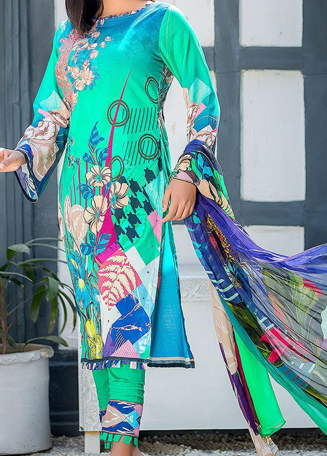 Kashish By Change Embroidered Lawn Suits Unstitched 3 Piece CG21K CL-024 - Summer Collection