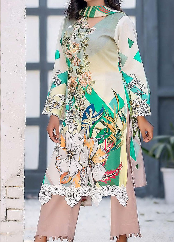 Kashish By Change Embroidered Lawn Suits Unstitched 3 Piece CG21K CL-031 - Summer Collection