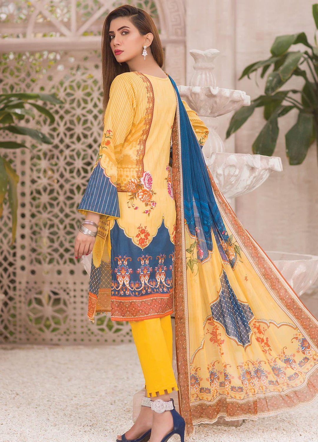 Change Embroidered Lawn Suits Unstitched 3 Piece CG21SR D-12 - Summer Collection