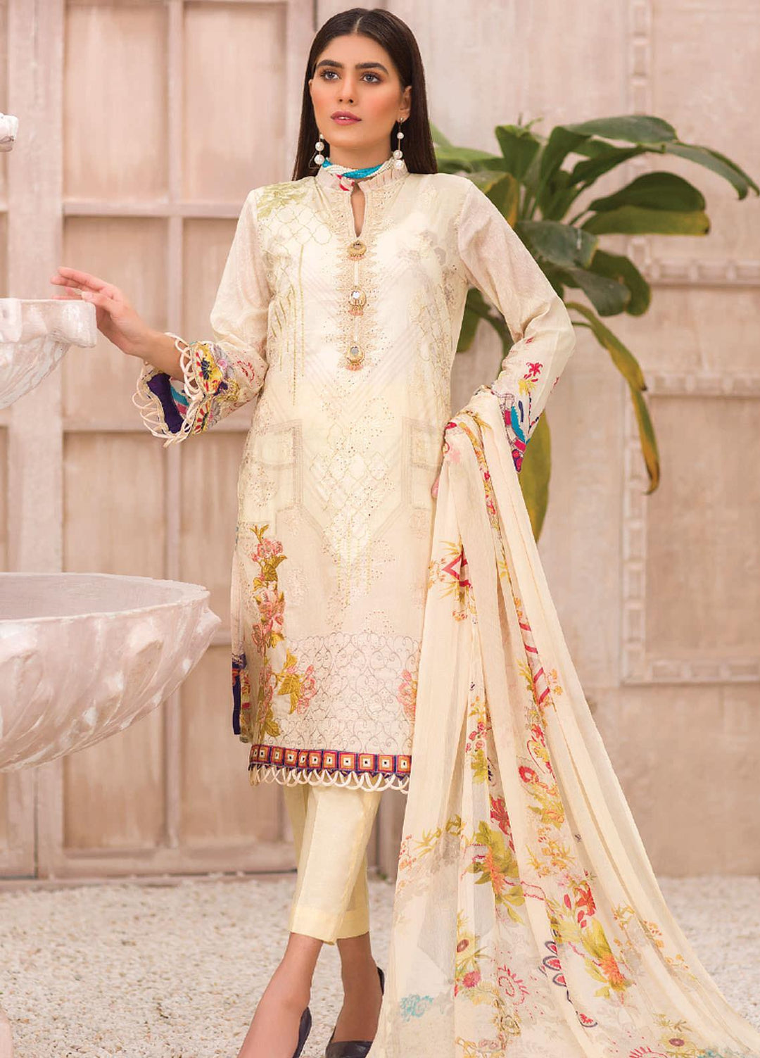 Change Embroidered Lawn Suits Unstitched 3 Piece CG21SR D-13 - Summer Collection