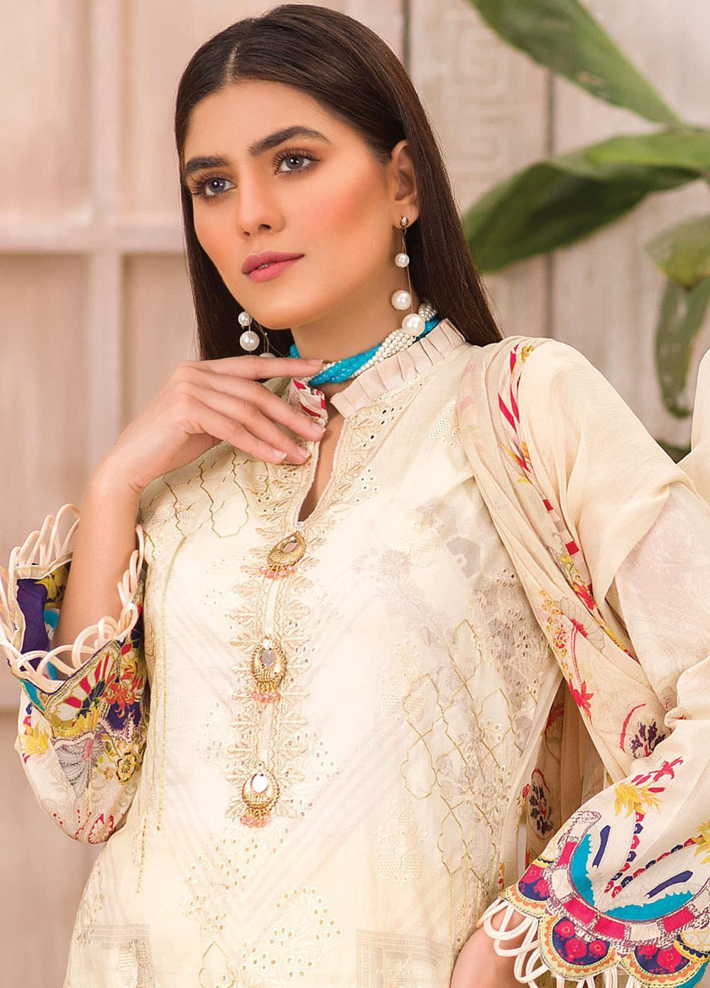 Change Embroidered Lawn Suits Unstitched 3 Piece CG21SR D-13 - Summer Collection