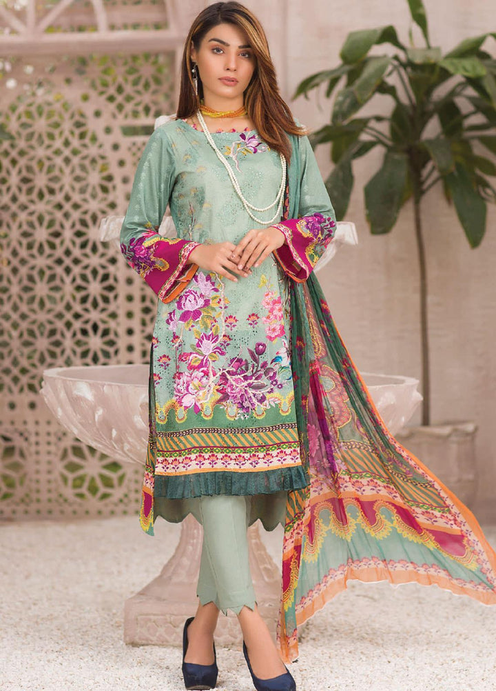 Change Embroidered Lawn Suits Unstitched 3 Piece CG21SR D-14 - Summer Collection