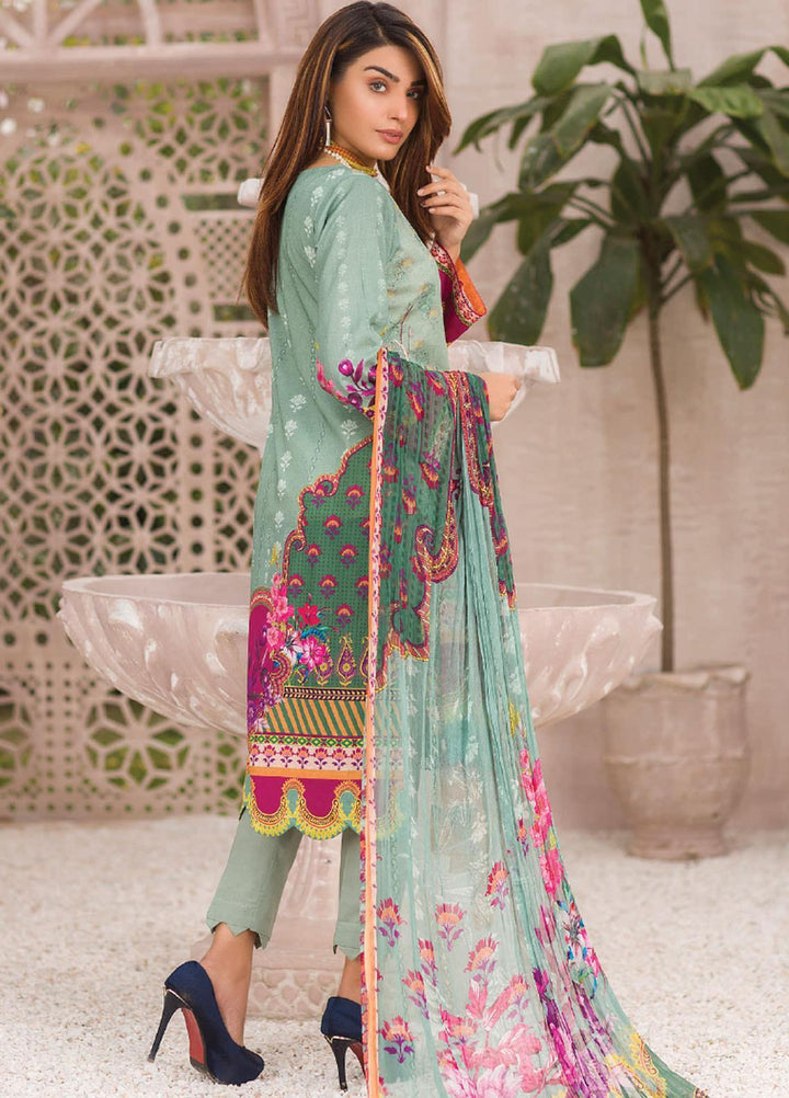 Change Embroidered Lawn Suits Unstitched 3 Piece CG21SR D-14 - Summer Collection