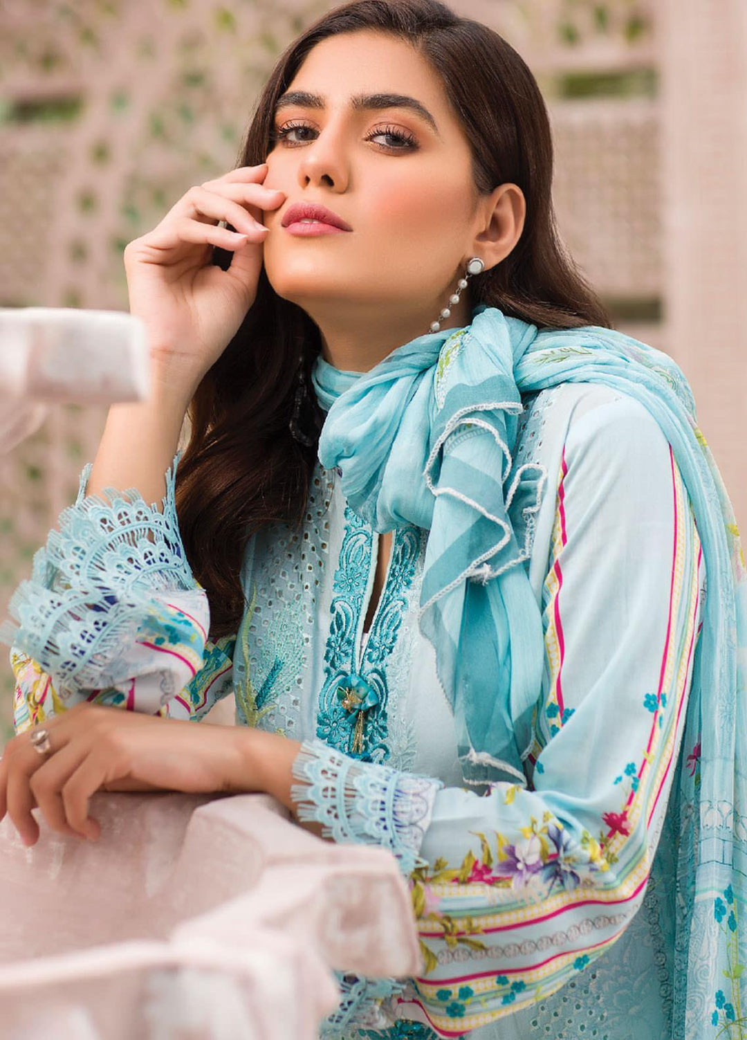 Change Embroidered Lawn Suits Unstitched 3 Piece CG21SR D-15 - Summer Collection