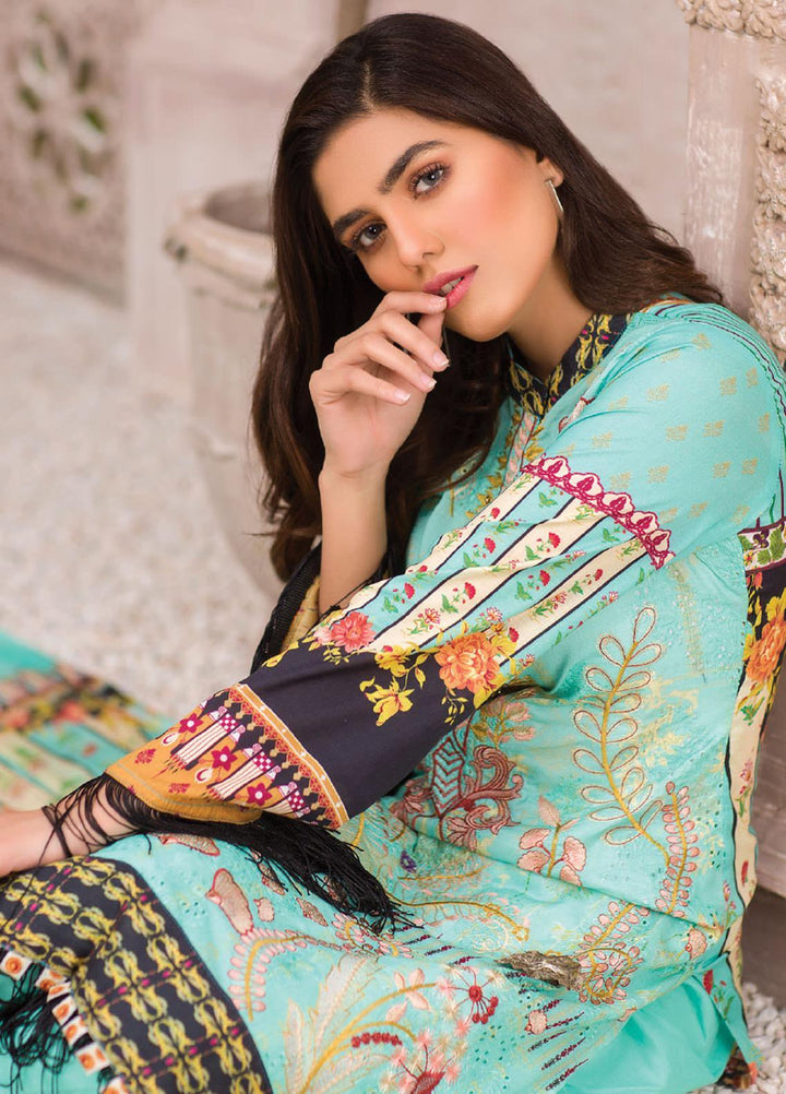Change Embroidered Lawn Suits Unstitched 3 Piece CG21SR D-18 - Summer Collection
