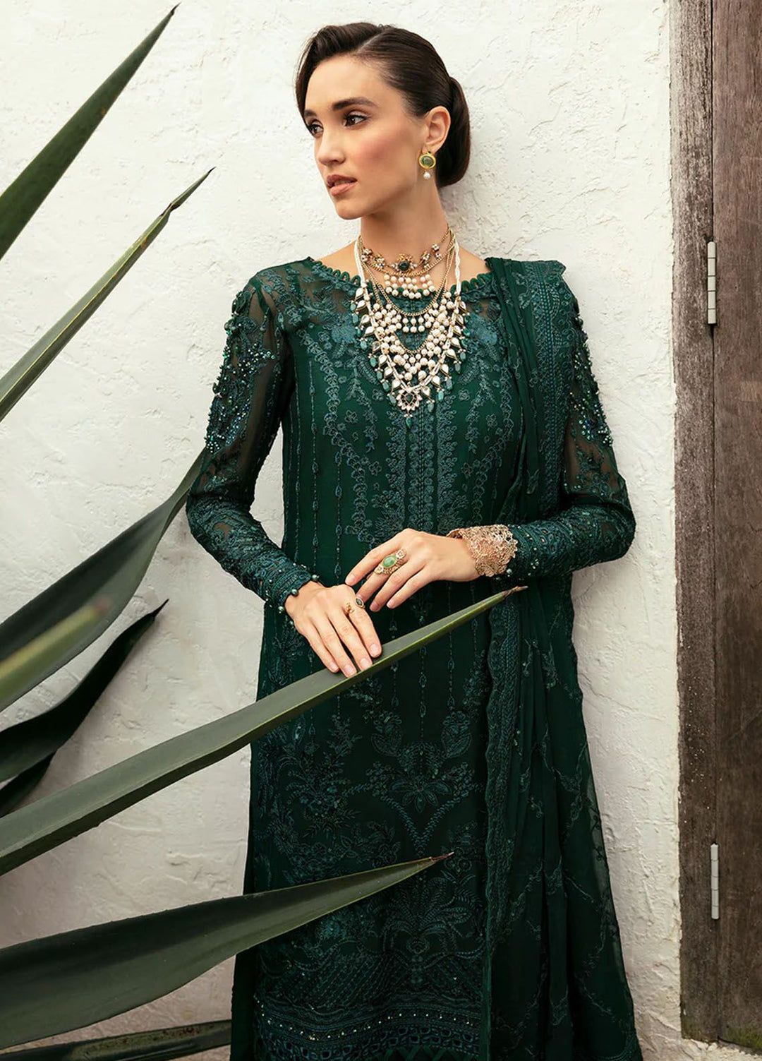 Chant D lAmour by Gulaal Embroidered Chiffon Suits Unstitched 4 Piece GL24CD D-05 Cassia - Luxury Collection