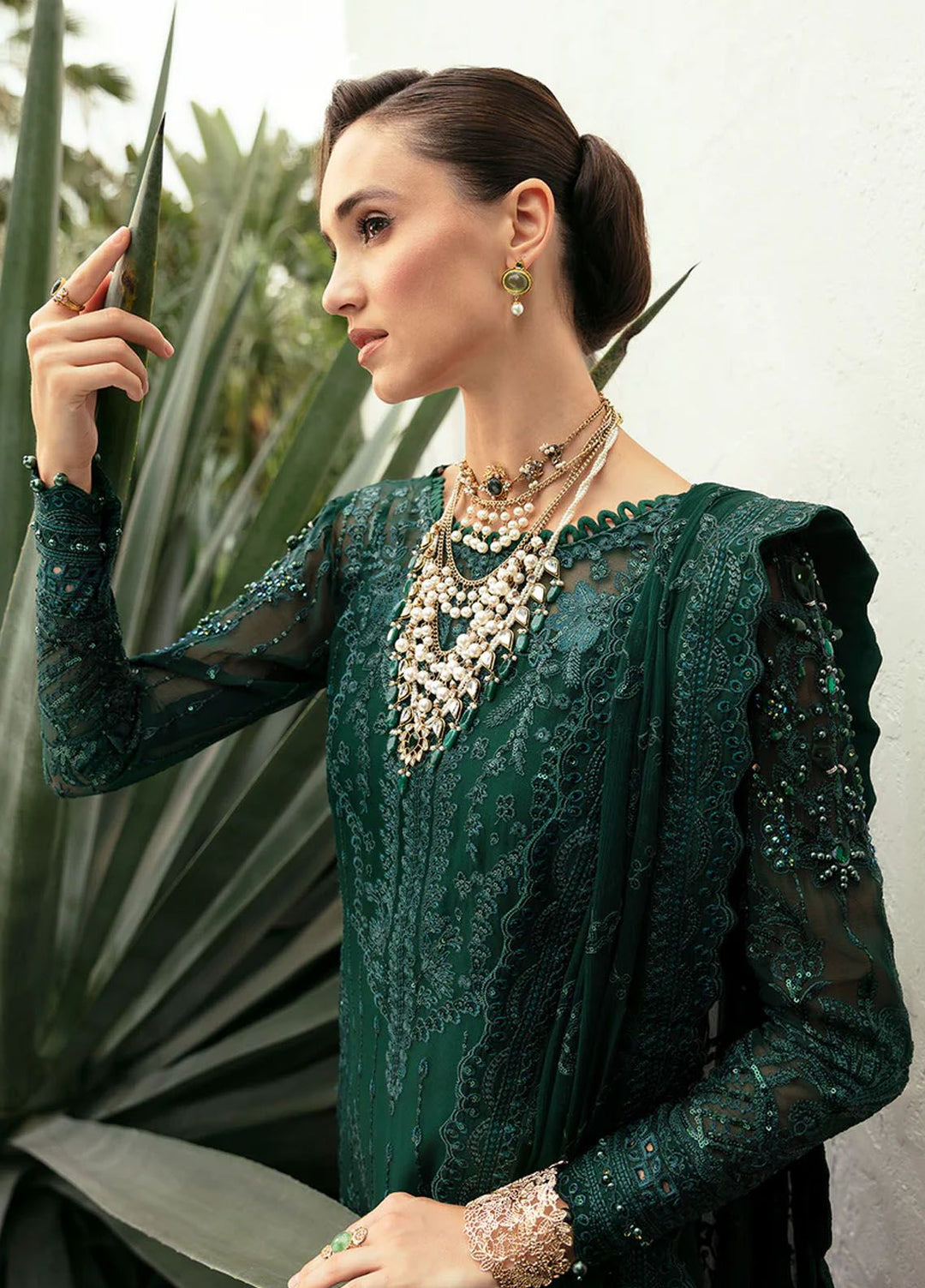Chant D lAmour by Gulaal Embroidered Chiffon Suits Unstitched 4 Piece GL24CD D-05 Cassia - Luxury Collection