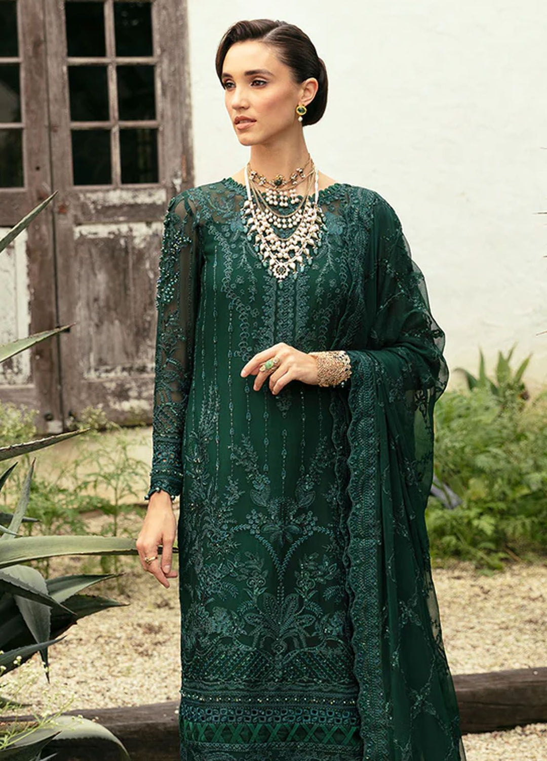 Chant D lAmour by Gulaal Embroidered Chiffon Suits Unstitched 4 Piece GL24CD D-05 Cassia - Luxury Collection