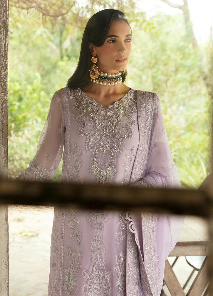Chant D lAmour by Gulaal Embroidered Chiffon Suits Unstitched 4 Piece GL24CD D-07 Viola - Luxury Collection