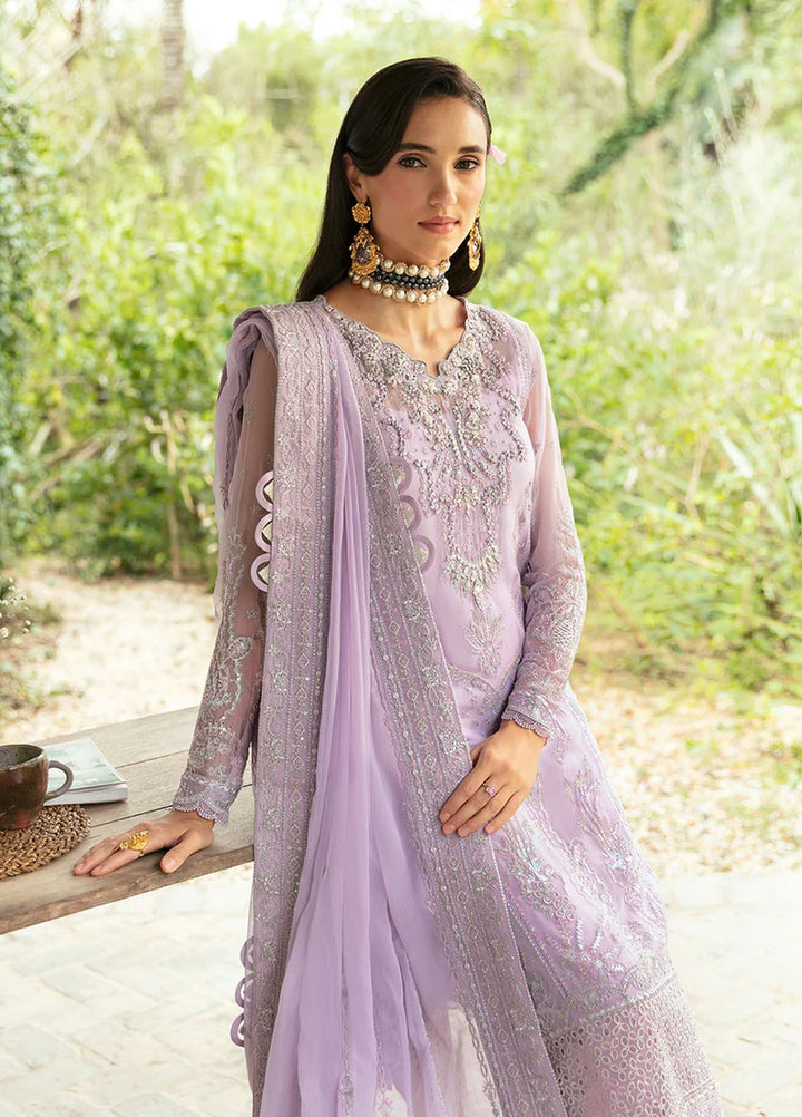 Chant D lAmour by Gulaal Embroidered Chiffon Suits Unstitched 4 Piece GL24CD D-07 Viola - Luxury Collection