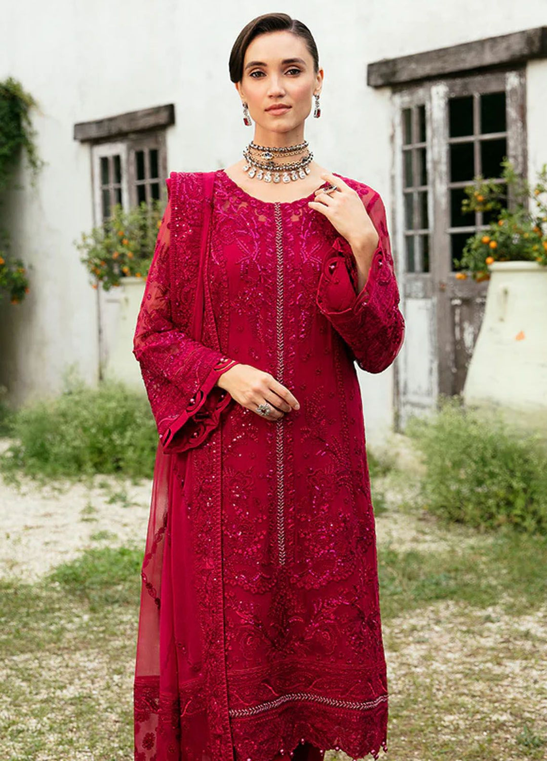 Chant D lAmour by Gulaal Embroidered Chiffon Suits Unstitched 4 Piece GL24CD D-08 Mysaria - Luxury Collection