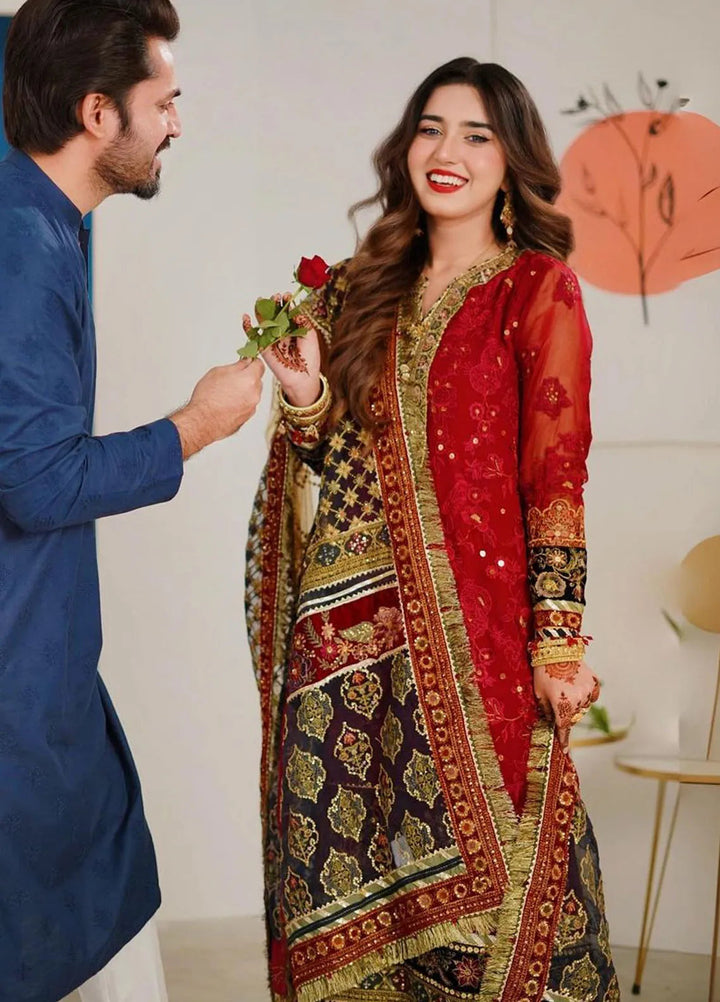 Chantelle By Baroque Embroidered Chiffon Suits Unstitched 3 Piece BQ24CH EC 07 - Luxury Collection