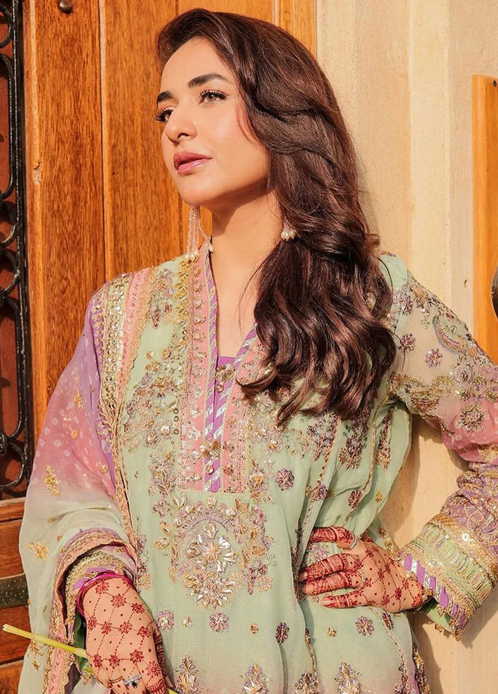 Chantelle By Baroque Embroidered Chiffon Suits Unstitched 3 Piece BQ24CH EC 08 - Luxury Collection