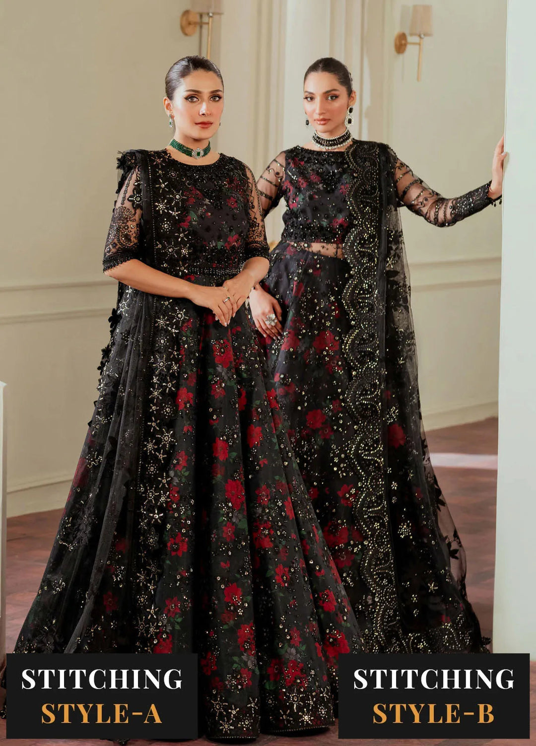 Chantelle by Baroque Unstitched Embroidered Net 3 Piece Suit BQ26UCF V13-D05 - Festive Collection