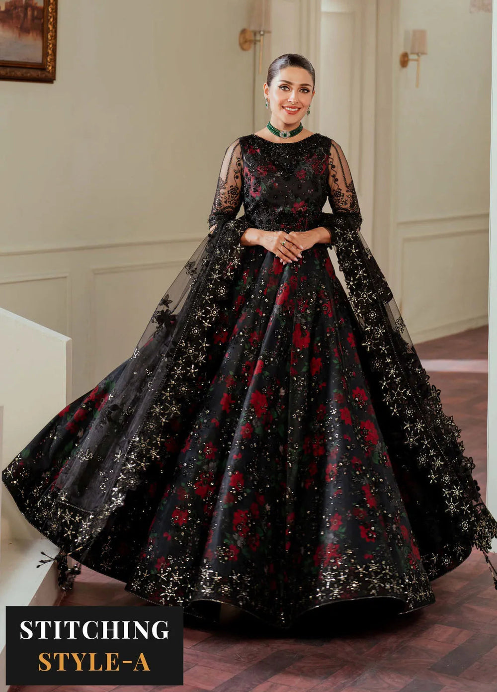 Chantelle by Baroque Unstitched Embroidered Net 3 Piece Suit BQ26UCF V13-D05 - Festive Collection