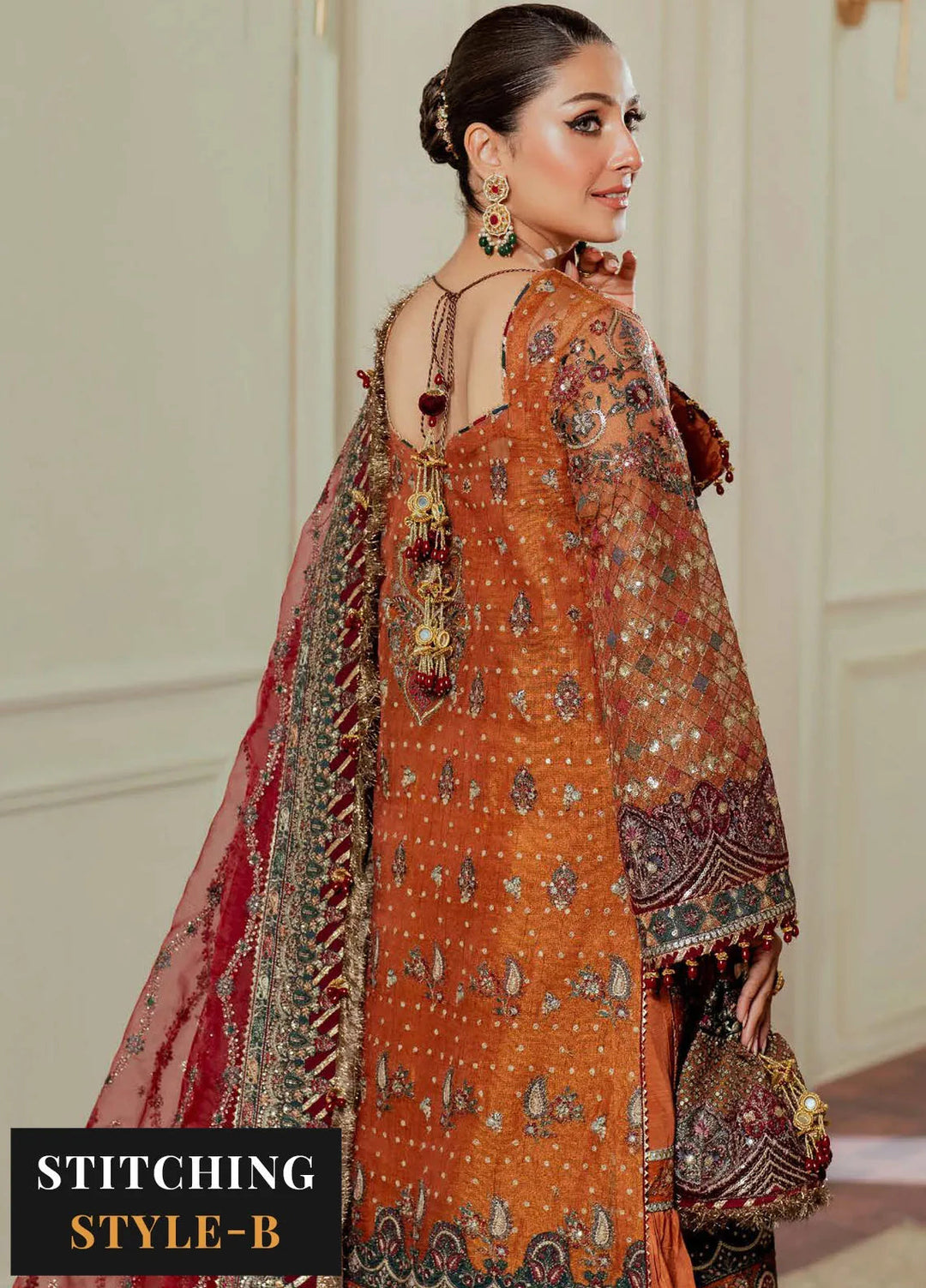 Chantelle by Baroque Embroidered Zari Net Suits Unstitched 3 Piece BQ24CL EC 01 - Luxury Collection