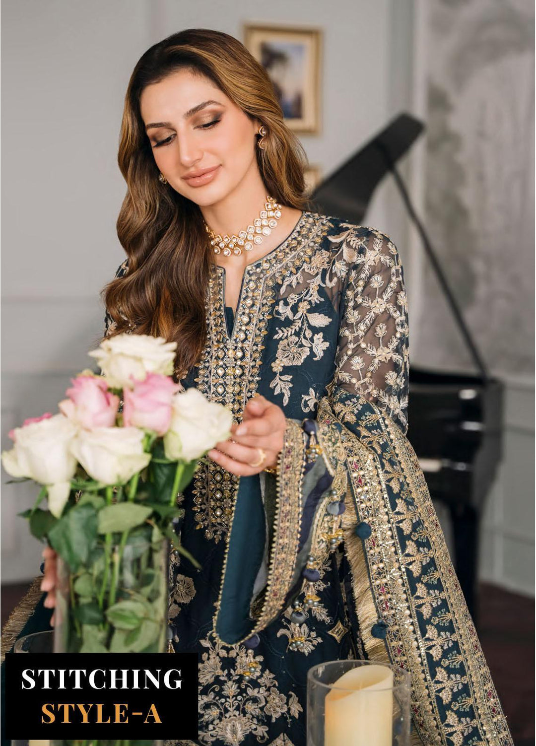 Chantelle By Baroque Embroidered Chiffon Suits Unstitched 3 Piece BQ24CH EC 01 - Luxury Collection