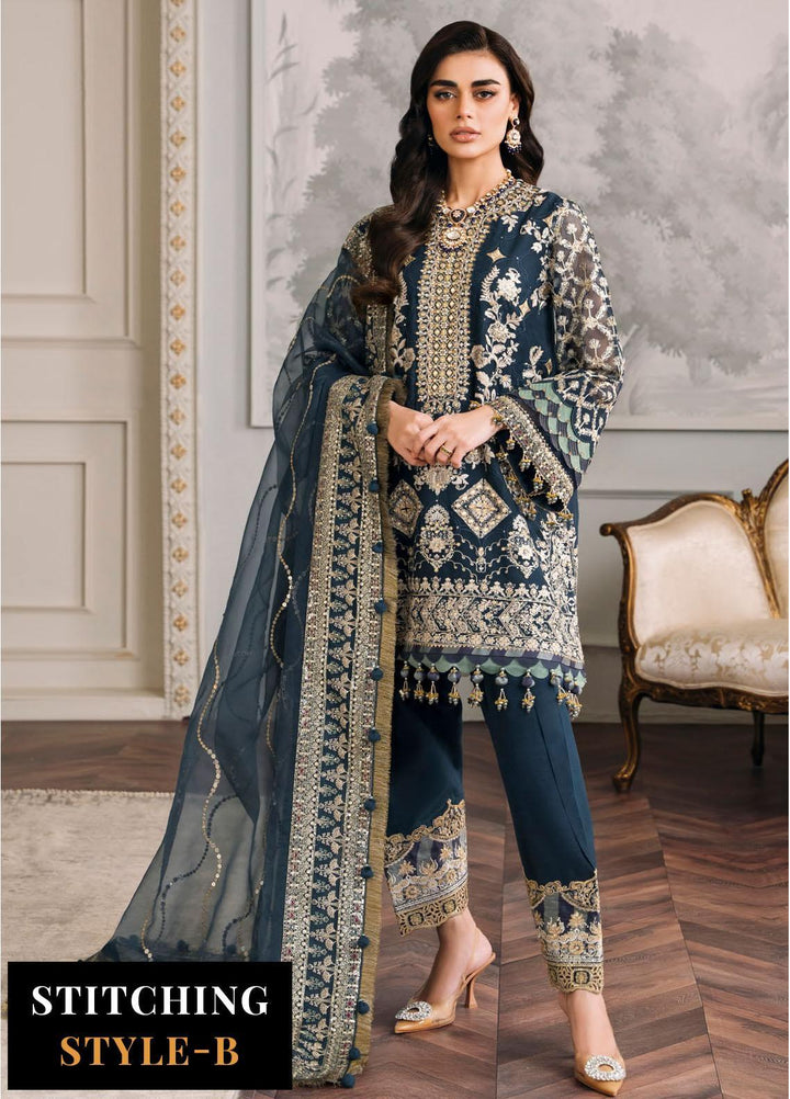 Chantelle By Baroque Embroidered Chiffon Suits Unstitched 3 Piece BQ24CH EC 01 - Luxury Collection