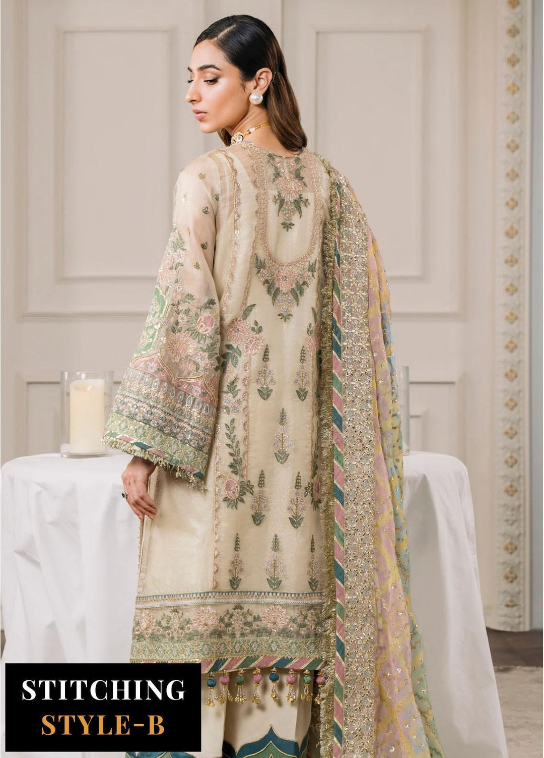 Chantelle By Baroque Embroidered Missouri Suits Unstitched 3 Piece BQ24CH EC 04 - Luxury Collection