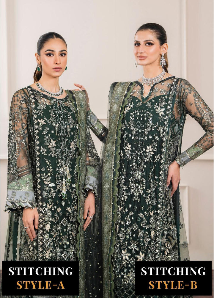 Chantelle by Baroque Unstitched Embroidered Net 3 Piece Suit BQ26UCF CH12-D05 - Festive Collection