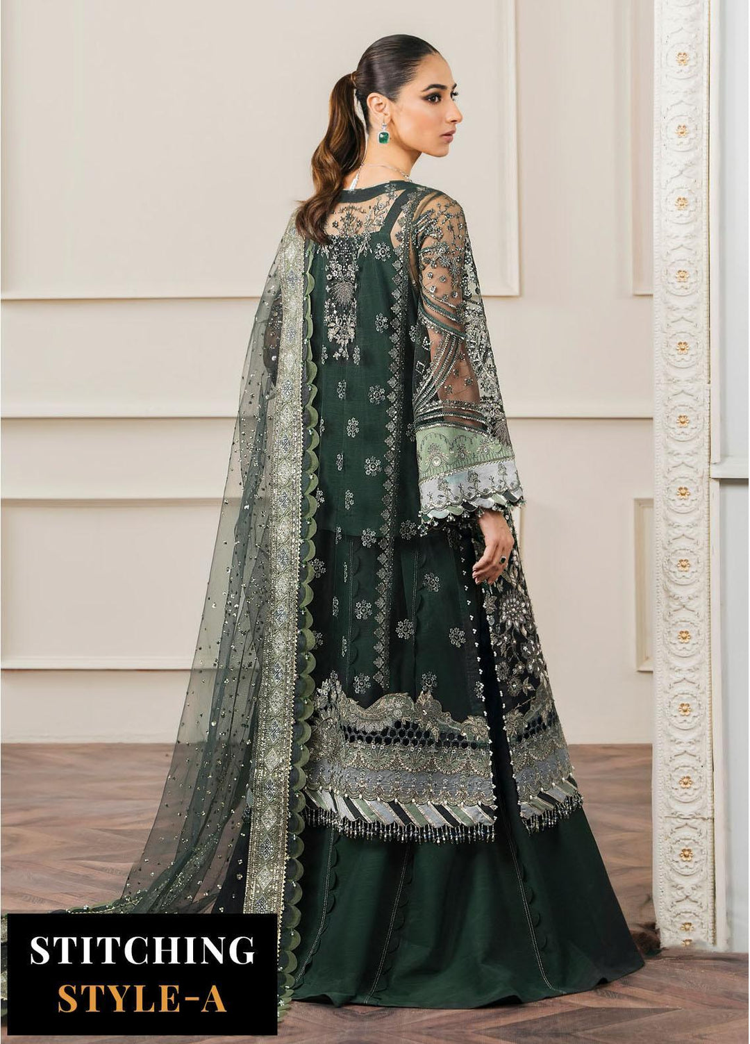 Chantelle by Baroque Unstitched Embroidered Net 3 Piece Suit BQ26UCF CH12-D05 - Festive Collection