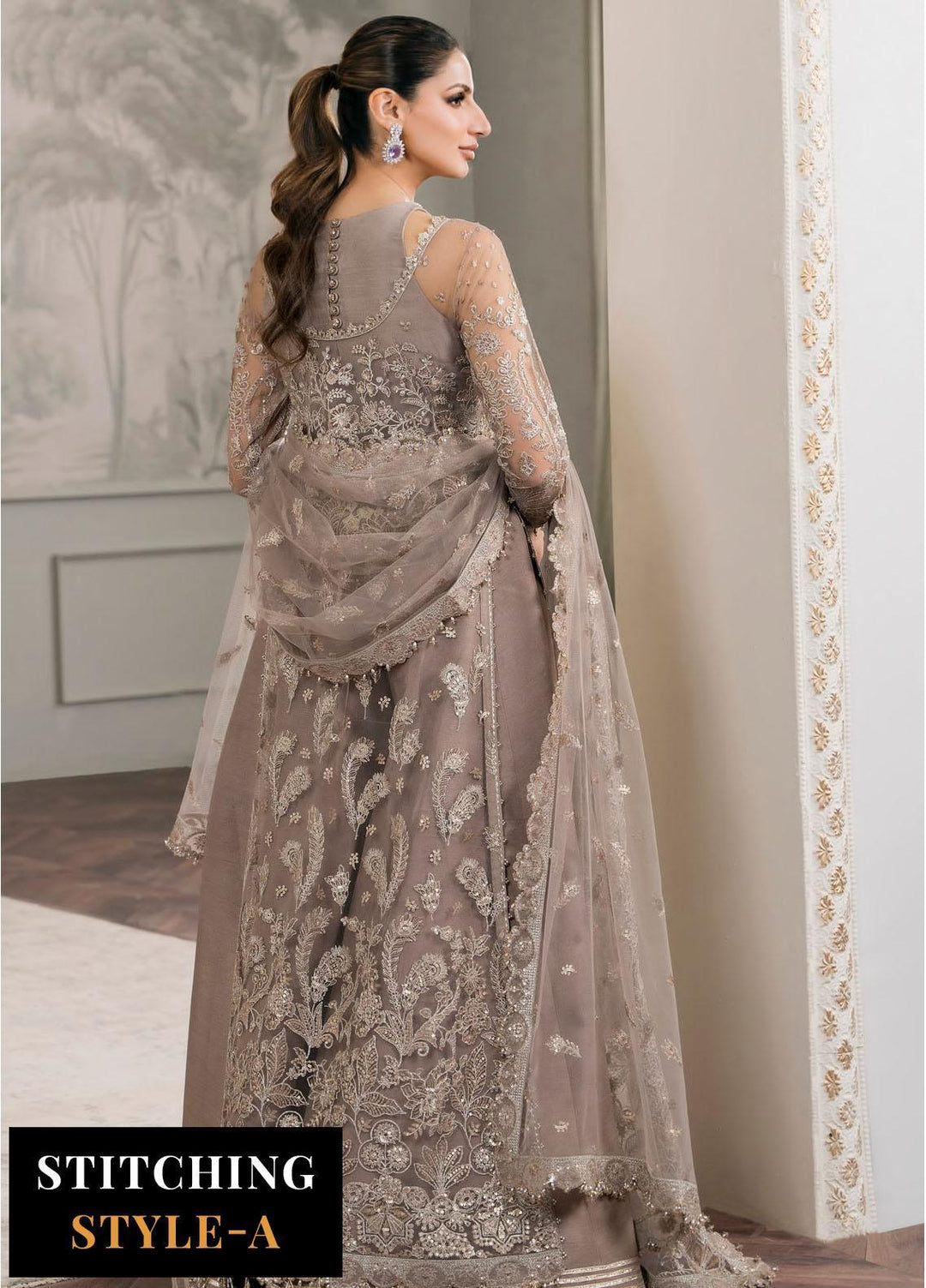 Chantelle by Baroque Unstitched Embroidered Net 3 Piece Suit BQ26UCF CH12-D06 - Festive Collection