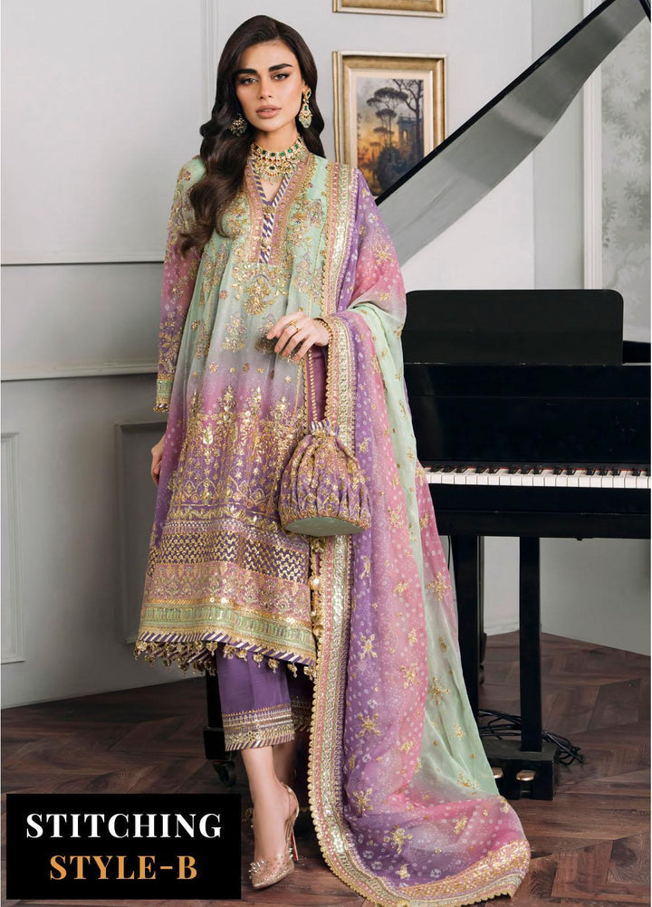 Chantelle By Baroque Embroidered Chiffon Suits Unstitched 3 Piece BQ24CH EC 08 - Luxury Collection