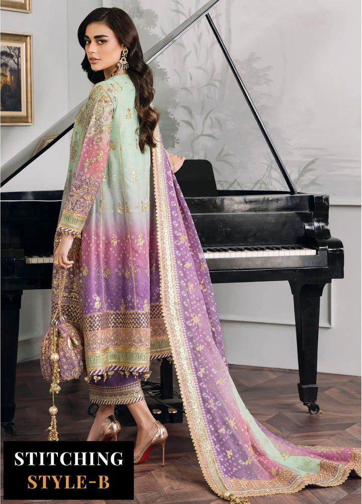 Chantelle By Baroque Embroidered Chiffon Suits Unstitched 3 Piece BQ24CH EC 08 - Luxury Collection